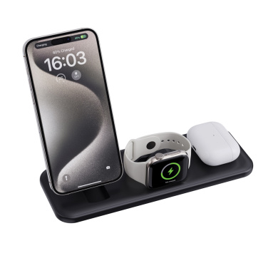 Logo trade business gifts image of: Urban Vitamin Torrance 3 in 1 magnetic 15W charger