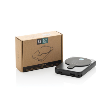 Logo trade promotional gifts picture of: Stellar RCS recycled plastic 5000 mah 5W magnetic powerbank