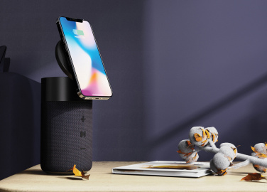 Logo trade promotional item photo of: Urban Vitamin Anaheim RCS recycled 10W speaker 15W charger