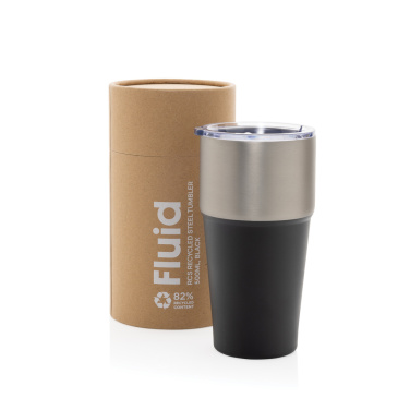 Logo trade corporate gifts image of: Fluid RCS certified recycled steel tumbler 500ml