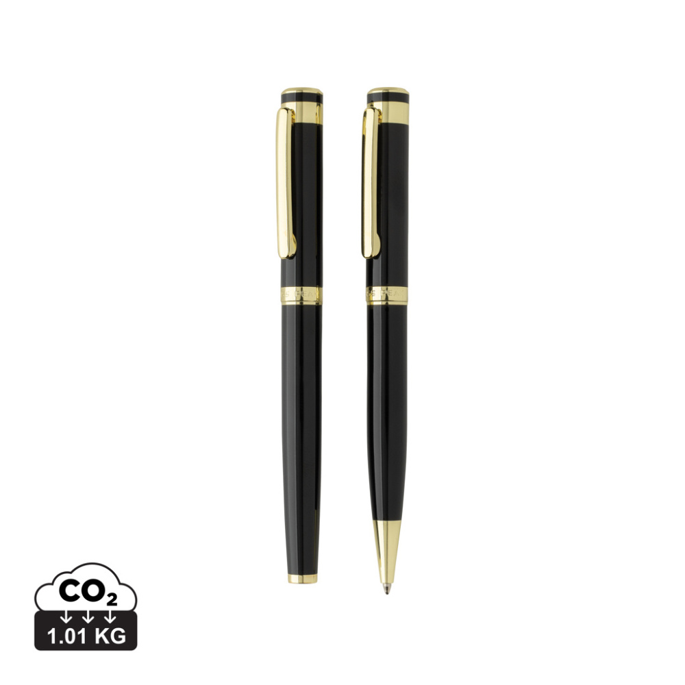 Logotrade promotional giveaway picture of: Swiss Peak Luca RCS recycled brass deluxe pen set
