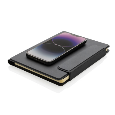 Logo trade corporate gift photo of: Stuart RCS certified RPU magnetic A5 portfolio