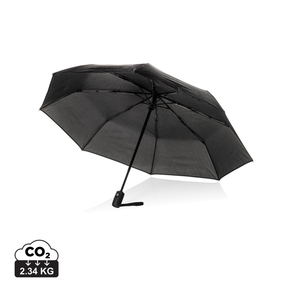 Logo trade business gift photo of: Swiss Peak Vito Aware™ RPET 21 inch auto open/close umbrella