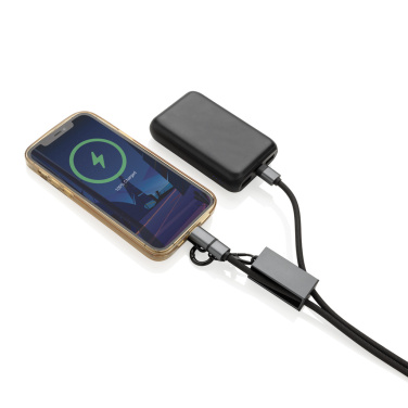 Logotrade corporate gift image of: Terra RCS recycled PET phone cord with dual charge cable