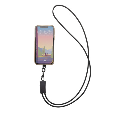 Logo trade business gifts image of: Terra RCS recycled PET phone cord with dual charge cable