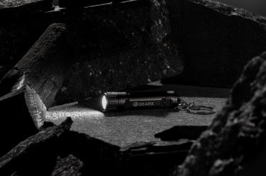 Logotrade promotional product picture of: Gear X rechargeable ultra bright keychain torch