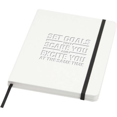 Logo trade business gifts image of: Holm A5 stone paper hard cover notebook with lined pages