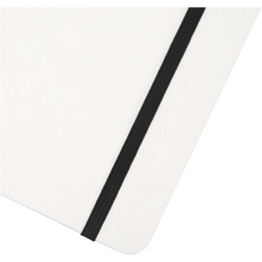 Logo trade promotional gifts image of: Holm A5 stone paper hard cover notebook with lined pages