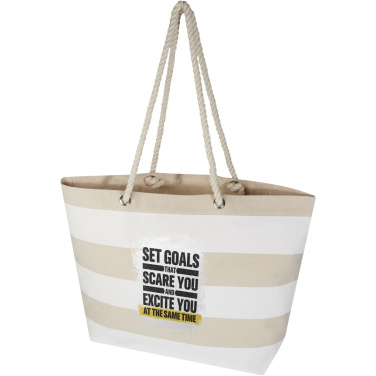 Logotrade business gift image of: Florida 270 g/m² GRS recycled beach tote bag 18L