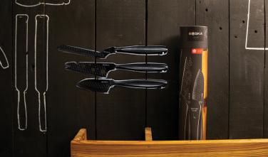 Logo trade promotional item photo of: BOSKA Cheese Knife Set Monaco+ Black