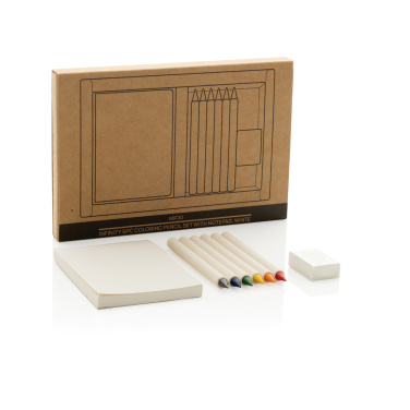 Logo trade business gifts image of: Micki GRS infinity 6pc coloring pencil set with notepad
