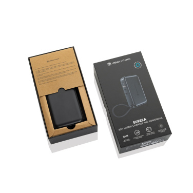 Logo trade promotional gift photo of: Urban Vitamin Eureka hybrid GANcharger 10000mah powerbank65W