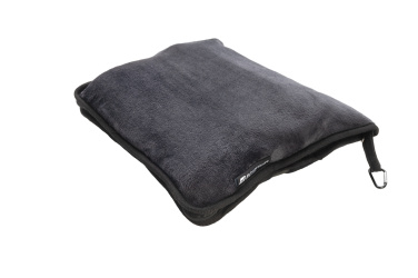 Logotrade promotional item picture of: Blanket and pillow 2 in 1 AMIATA Schwarzwolf