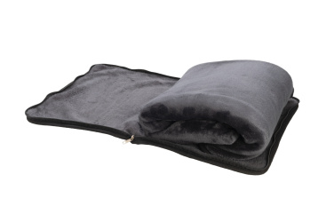 Logotrade promotional item picture of: Blanket and pillow 2 in 1 AMIATA Schwarzwolf