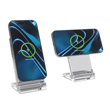Logo trade promotional gifts image of: Magcharge 15W magnetic wireless charging stand