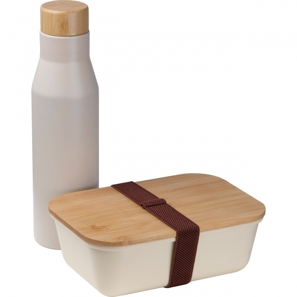 Logotrade advertising product image of: Set Lunchbox with stainless steel bottle Toronto