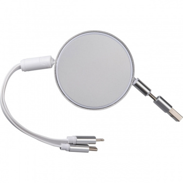 Logo trade promotional merchandise picture of: Charging cable made from recycled aluminum Ostend