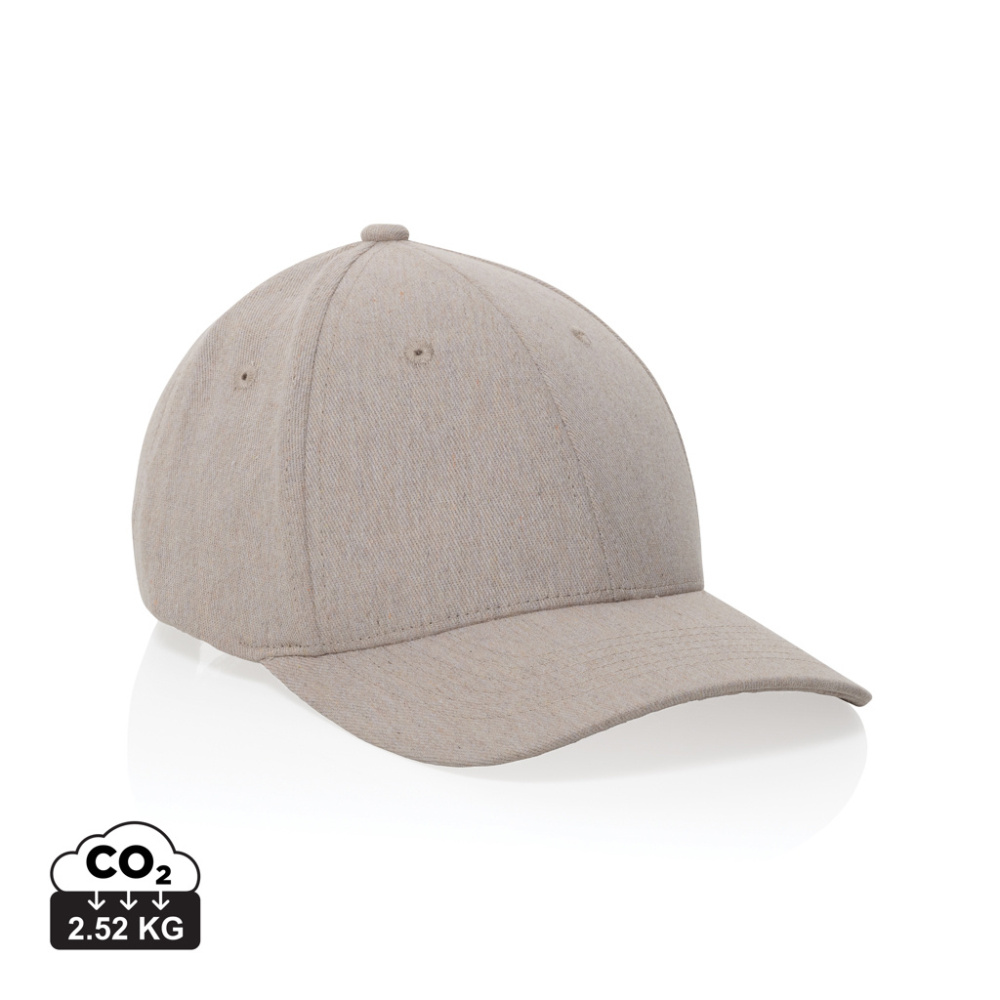 Logotrade promotional gift picture of: Milo AWARE™ recycled heather 6 panel cap 200gr