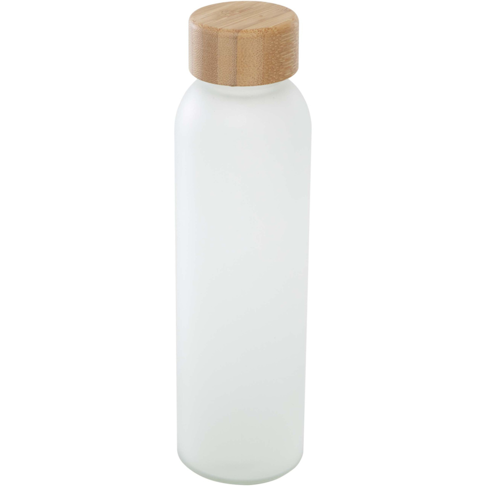 Logotrade promotional products photo of: Lume 500 ml matte soda lime glass bottle with bamboo lid