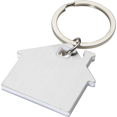 Logo trade business gifts image of: Nook house-shaped keychain