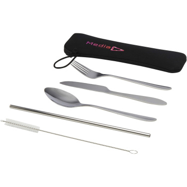 Logo trade promotional gifts image of: Sheen 5-piece stainless steel cutlery set