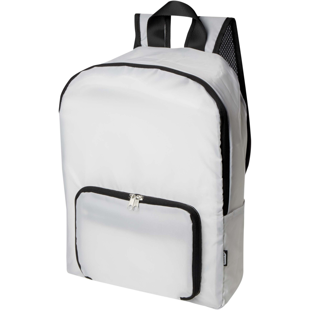 Logo trade promotional gifts image of: EcoFold RPET foldable backpack 15L