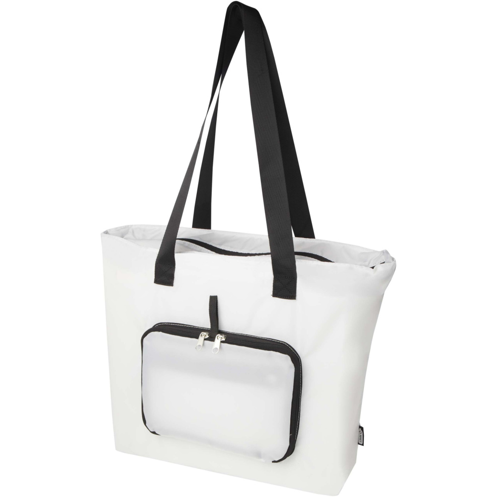 Logo trade corporate gifts image of: EcoFold RPET foldable tote bag 16L