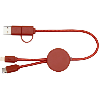 Logotrade promotional merchandise photo of: Citala 5-in-1 recycled plastic 30 cm data sync and 27W fast charge cable