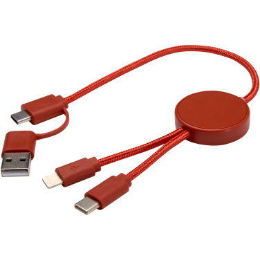 Logo trade promotional gifts picture of: Citala 5-in-1 recycled plastic 30 cm data sync and 27W fast charge cable