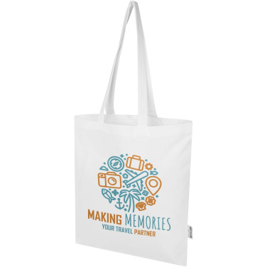 Logo trade promotional gifts picture of: Madras Blend 140 g/m² GRS recycled cotton tote bag 7L