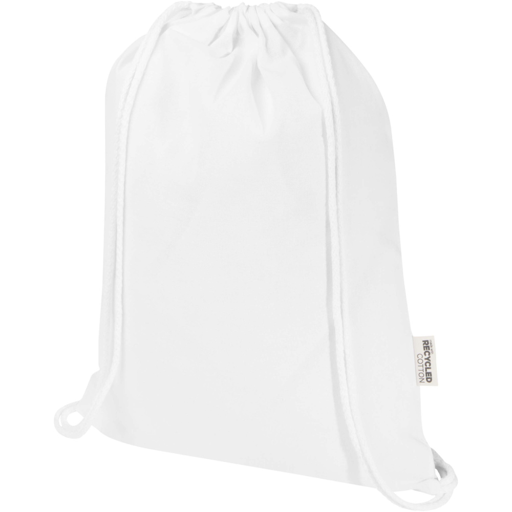 Logotrade promotional giveaway image of: Oregon Blend 140 g/m² GRS recycled drawstring bag 5L