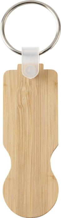 Logotrade promotional items photo of: Ronan bamboo trolley keychain