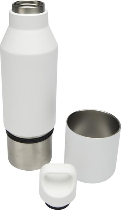 Logo trade promotional giveaway photo of: Odessy 600 ml RCS certified recycled stainless steel insulated bottle with 300 ml cup