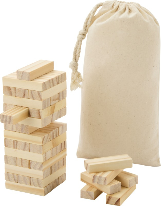 Logo trade promotional product photo of: Jumble wooden toppling tower game