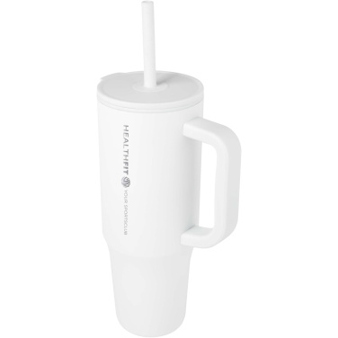 Logo trade promotional gifts image of: Brady 900 ml RCS certified insulated tumbler with silicone straw