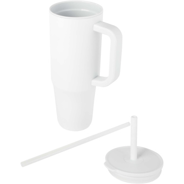 Logo trade business gift photo of: Brady 900 ml RCS certified insulated tumbler with silicone straw