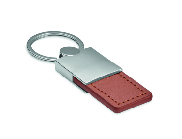 Logotrade promotional merchandise picture of: PU and metal key ring Helsinki