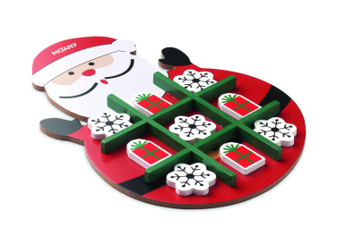 Logo trade corporate gifts image of: Christmas wooden tic tac toe