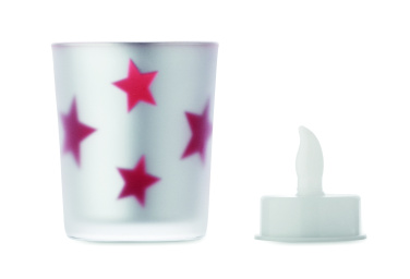 Logo trade business gifts image of: LED tea light candle