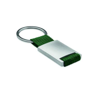 Logo trade promotional merchandise photo of: Metal rectangular key ring Espoo