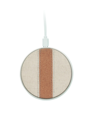 Logo trade promotional gift photo of: Cork wireless charger 15W