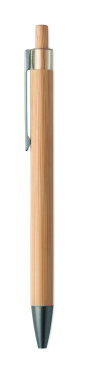Logo trade business gift photo of: Push button bamboo pen