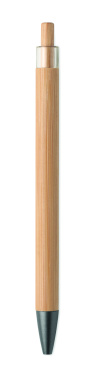 Logo trade promotional items image of: Push button bamboo pen