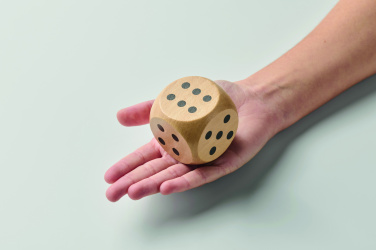 Logotrade promotional merchandise photo of: Schima wooden dice 5cm dia