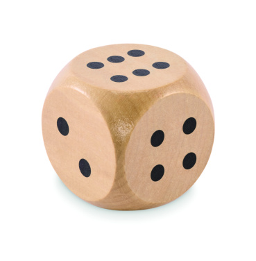 Logo trade promotional giveaways image of: Schima wooden dice 5cm dia