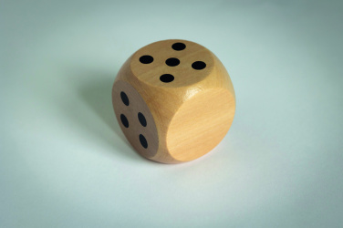 Logo trade promotional item photo of: Schima wooden dice 5cm dia