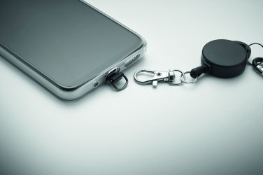 Logo trade business gifts image of: Retractable phone holder