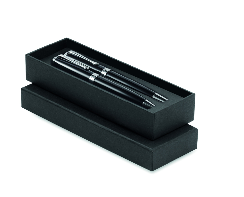 Logo trade promotional gifts picture of: Ball pen and roller set
