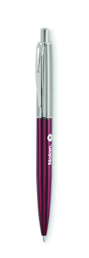 Logo trade promotional items image of: Push button pen in box