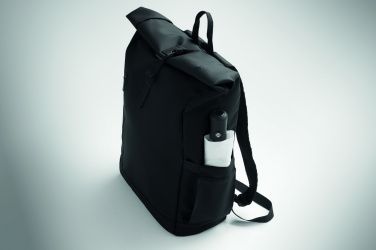 Logotrade promotional merchandise photo of: Rolltop laptop rucksack 600D